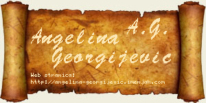 Angelina Georgijević vizit kartica